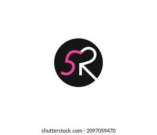 Design-Vektorgrafik-Vorlage für kreativen Buchstaben SR-Logo