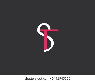 creative letter ST logo design vector template