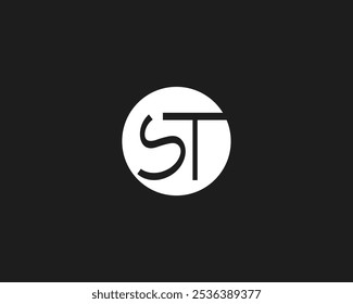 carta criativa ST logotipo design vetor