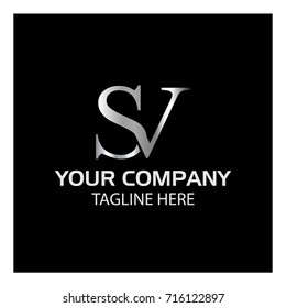 Creative Letter SV Logo design
