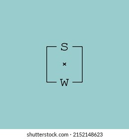 creative letter SW logo design concept for sale in high quality professional design.