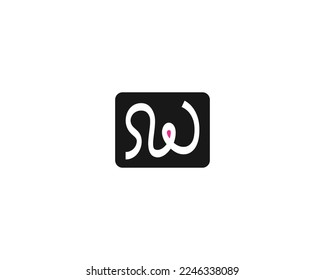creative letter SW logo design vector template