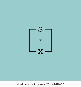 creative letter SX logo design concept for sale in high quality professional design.