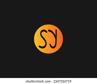 creative letter SY logo design vector template