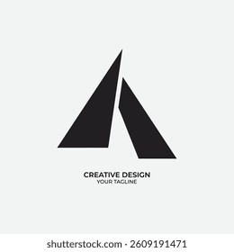 Creative A letter symbol or isign or con type logo design