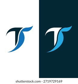 Creative Letter T Bird Logo Stock de Vectores y Artes vectoriales.