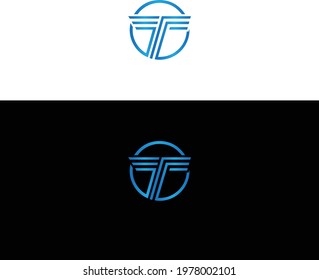Creative letter T line symbol vector icon.