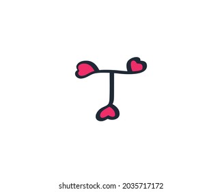 plantilla vectorial de diseño de logotipo T de letra creativa
