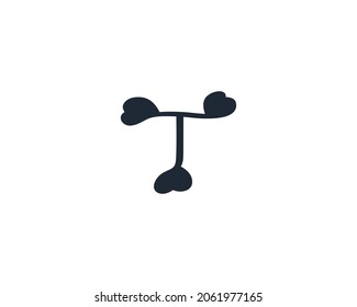 plantilla vectorial de diseño de logotipo T de letra creativa