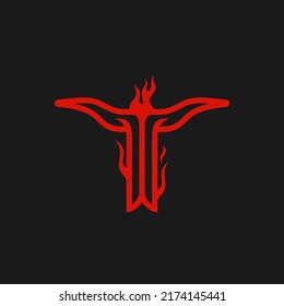 kreatives T-Logo-Design. Vektorgrafik von Buchstaben T und Horn. moderne Logo-Design-Vektorsymbol-Vorlage