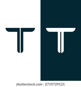 Letra creativa T Logo Icon Plantillas Vector de diseño Vector de stock.