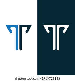 Vector de archivo de Vector de diseño de Plantilla de logotipo de letra creativa T.