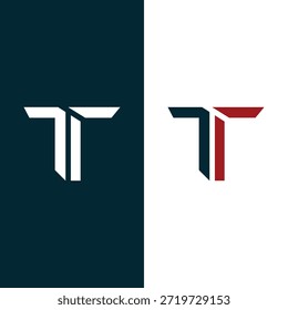 Letra creativa T Logo Plantilla Diseño Icono Vector Vector de stock.
