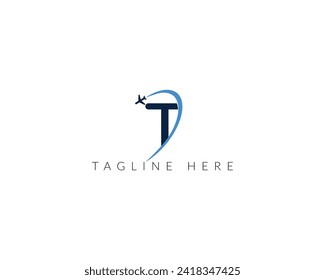 Creative Letter T tour and travel logo design vector