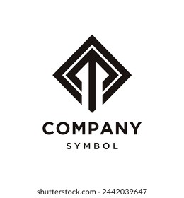 Creative Letter T Triangle Arrow Logo template