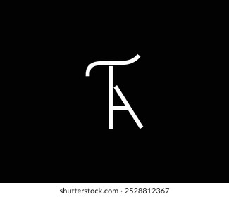 creative letter TA or AT logo design template