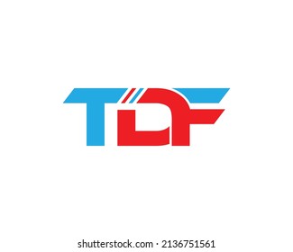 Letra creativa Icono de logotipo TDF Diseño Elementos de plantilla de vectores.