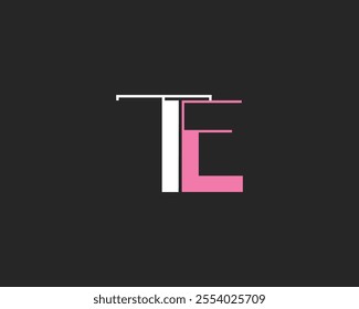 creative letter TE logo design template