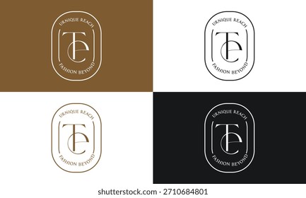 kreativer Buchstabe TE-Logo-Design, Vektorvorlage