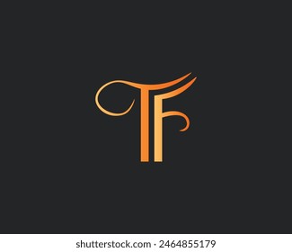 Creative Letter TF Logo Design template