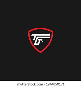 Creative Letter TG for Gun Logo Design