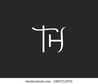 Creative Letter TH Logo Design Vektorgrafik Vorlage