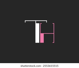 creative letter TH logo design template