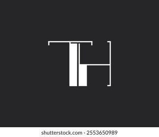 creative letter TH logo design template