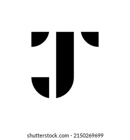 Creative letter TJ JT logo design