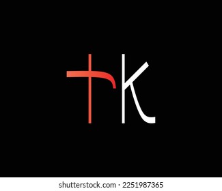 Creative Letter TK Logo Template Vector