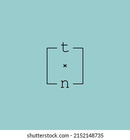 concepto de diseño del logotipo de TN de carta creativa para su venta en un diseño profesional de alta calidad.