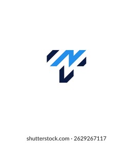 Creative Letter TN or NT logo concept vector icon