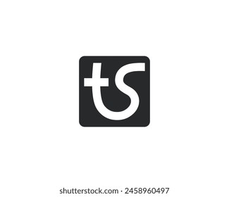 Plantilla creativa del diseño del logotipo de la letra TS
