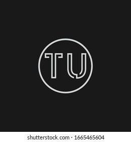 Creative Letter TU logo icon design template elements