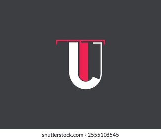 creative letter TU or UT logo design template