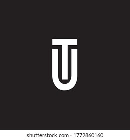 Creative letter TU or UT monogram logo design template 