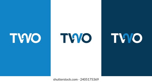 Creative Letter TWO And 2 Logo Icon Unique Design Vector Template Illustration.