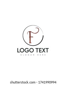 Creative letter type F logo template, Vector logo for business and company identity 