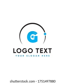 Creative letter type G logo template, Vector logo for business and technology corporations 