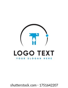 Creative letter type T logo template, Vector logo for business company and technology corporations 