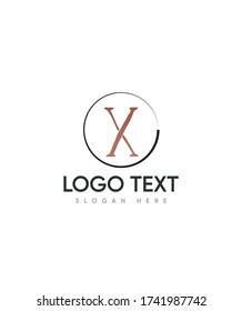 Plantilla de logotipo de tipo de letra creativa X, logotipo de vector para identidad empresarial y de empresa 