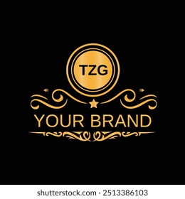 Carta creativa TZG diseño de logotipo único Vector e ilustración