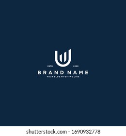 creative Letter U Financial Chart Logo Design vector template