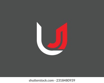Creative letter u j logo design Vectors and Illustrations