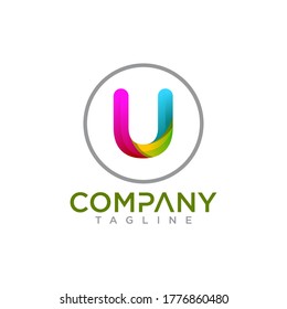 Creative Letter U Logo Design Vektorvorlage.