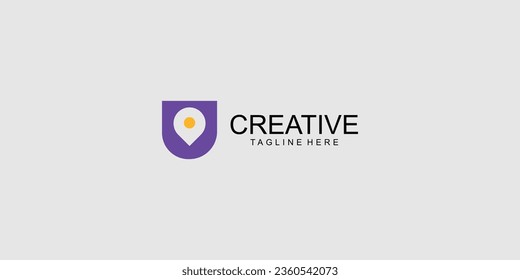 Creative letter U logo design with modern concept| full collor| premium vector
