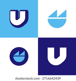 Creative Letter U Logo Design – Modern Simple Colorful Initial U Icon for Branding, Startup, Business, and Digital Identity