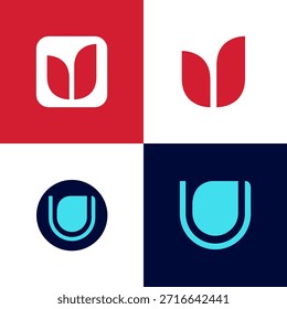 Creative Letter U Logo Design – Modern Simple Colorful Initial U Icon for Branding, Startup, Business, and Digital Identity