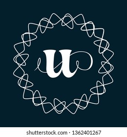 Creative letter U monogram design