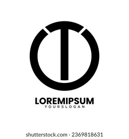 creative letter u t icon logo design 